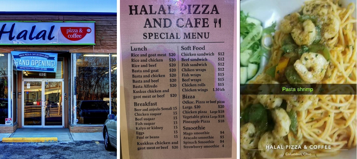 Halal Pizza Cafe Menu